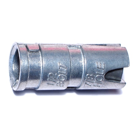 Midwest Fastener Single Lag Shield, 1/2" Dia, Steel Zinc Plated, 25 PK 07864